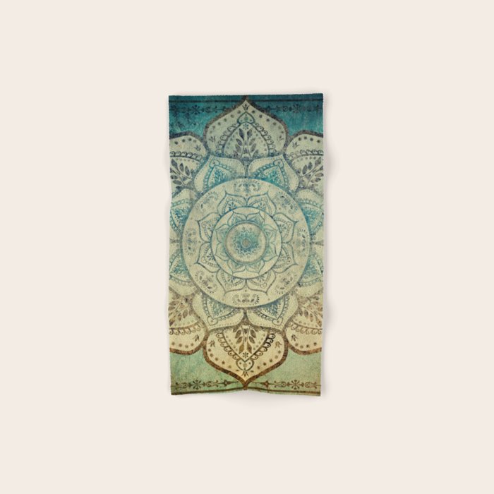 Faded Bohemian Mandala Bath Towel Gallery Image 1