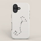 Scorpio Zodiac Star Constellation Line Art White iPhone Case Gallery Image 1