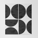 Mid Century Modern Black Square Throw Blanket Gallery Image 2