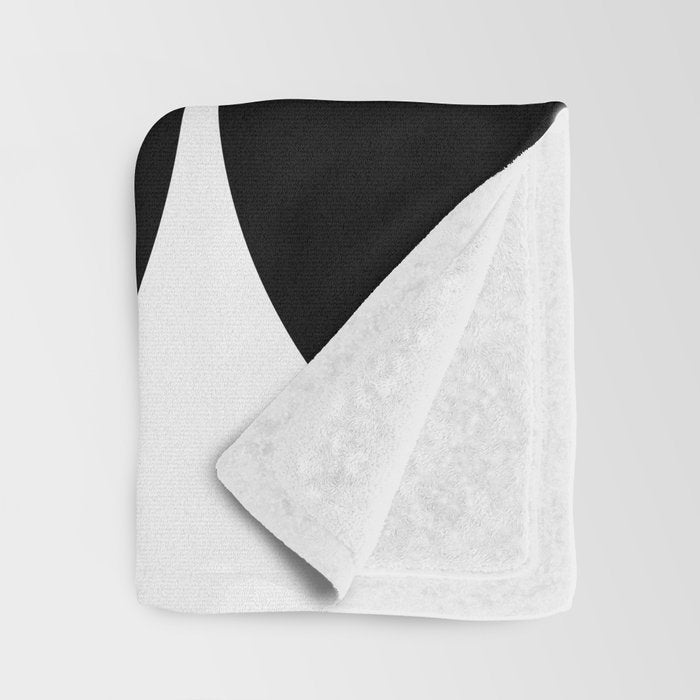 Mid Century Modern Black Square Throw Blanket Gallery Image 3