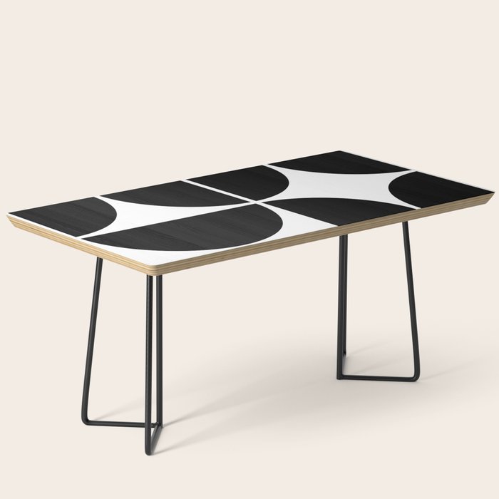 Mid Century Modern Black Square Coffee Table Gallery Image 1