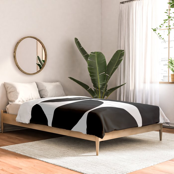 Mid Century Modern Black Square Comforter Gallery Image 2