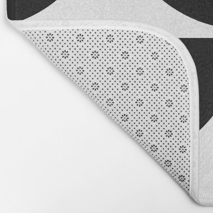 Mid Century Modern Black Square Bath Mat Gallery Image 2