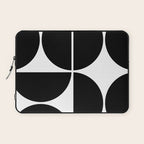 Mid Century Modern Black Square Laptop Sleeve Gallery Image 1