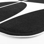 Mid Century Modern Black Square Bath Mat Gallery Image 3