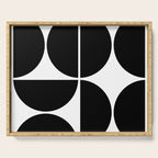 Mid Century Modern Black Square Serving Tray Gallery Image 1