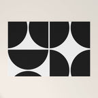Mid Century Modern Black Square Welcome Mat Gallery Image 1