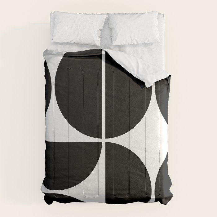 Mid Century Modern Black Square Comforter Gallery Image 1