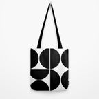 Mid Century Modern Black Square Tote Bag Gallery Image 2