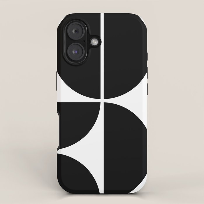 Mid Century Modern Black Square iPhone Case Gallery Image 1
