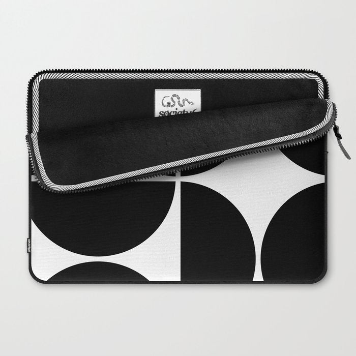 Mid Century Modern Black Square Laptop Sleeve Gallery Image 2