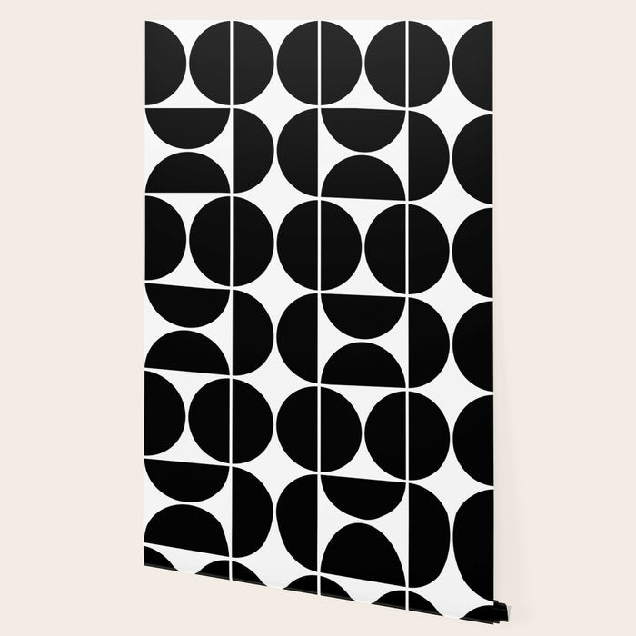 Mid Century Modern Black Square Wallpaper Gallery Image 2