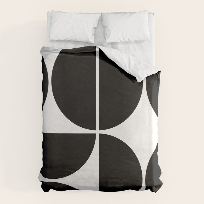 Mid Century Modern Black Square Duvet Cover Gallery Image 6
