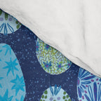 Colorful Folk Art Easter Eggs in Teal & Navy Blue Comforter Gallery Image 4