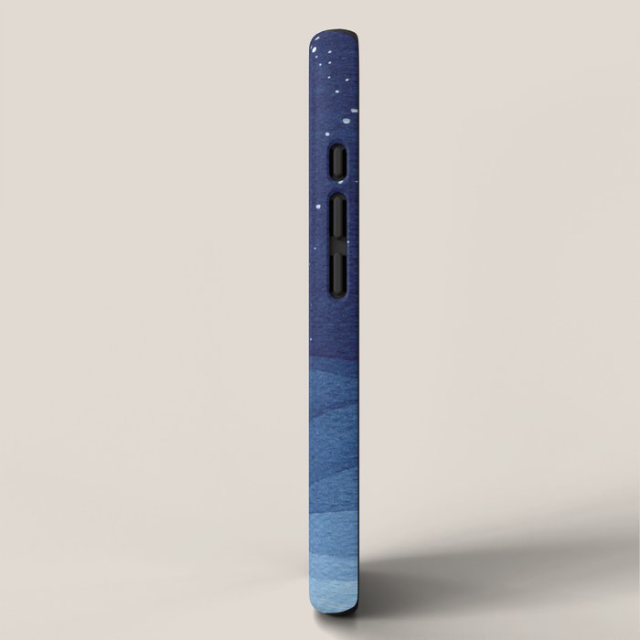 blue ocean waves, sailboat ocean stars iPhone Case Gallery Image 2