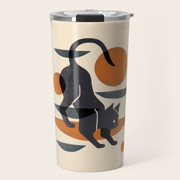 Cat At Play Travel Mug Gallery Image 1