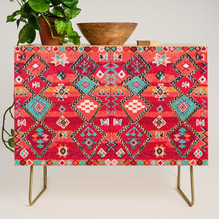 Epic Red Oriental Anthropologie Berber Atlas Moroccan Style Credenza Gallery Image 1