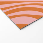 Wavy Loops Retro Abstract Pattern Pink Orange Welcome Mat Gallery Image 2