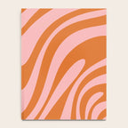 Wavy Loops Retro Abstract Pattern Pink Orange Notebook Gallery Image 4