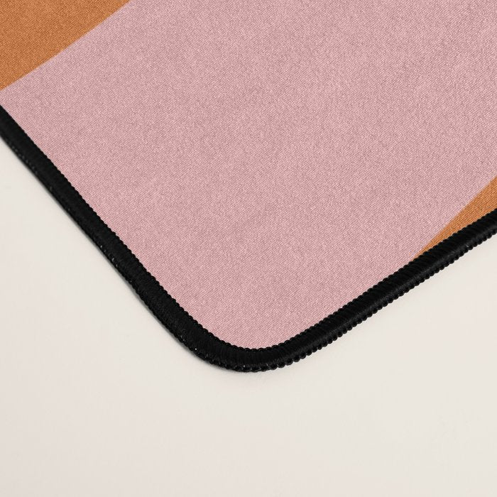Wavy Loops Retro Abstract Pattern Pink Orange Desk Mat Gallery Image 4