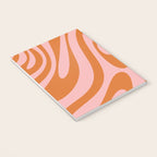 Wavy Loops Retro Abstract Pattern Pink Orange Notebook Gallery Image 3