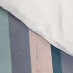 Stripes Abstract, Navy, Teal, Coral Pink Comforter Gallery Image 4