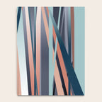Stripes Abstract, Navy, Teal, Coral Pink Notebook Gallery Image 4