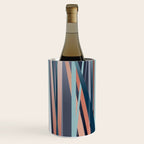 Stripes Abstract, Navy, Teal, Coral Pink Wine Chiller Gallery Image 3