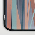Stripes Abstract, Navy, Teal, Coral Pink Laptop Sleeve Gallery Image 3
