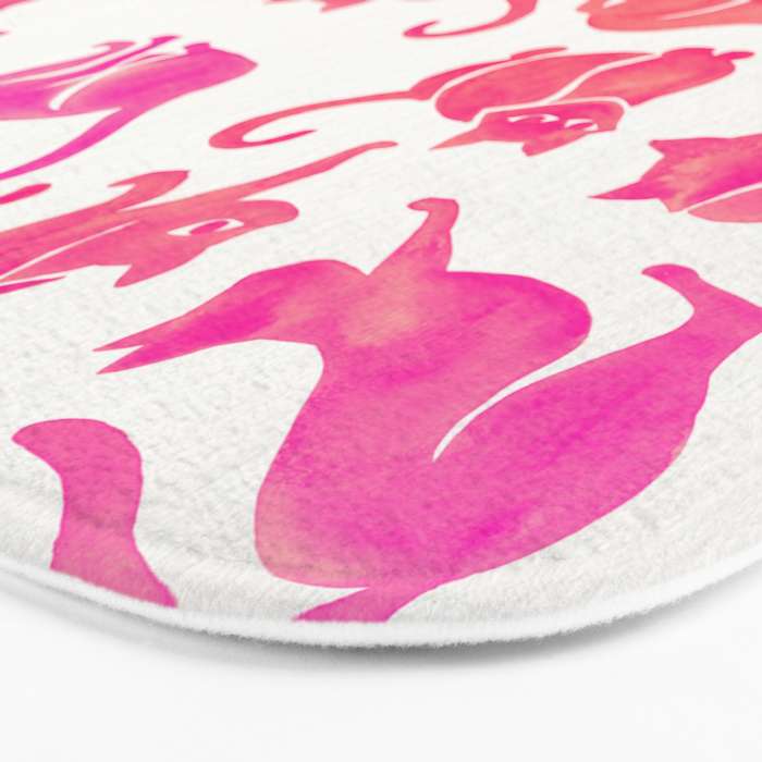 Cat Positions - Pink OmbrÃ© Palette Bath Mat Gallery Image 3
