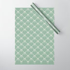 Bows & Ribbons Pattern XXVII Sage Green Wrapping Paper Gallery Image 1