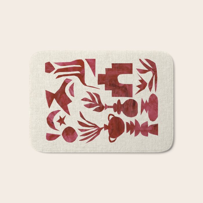 Crimson Village Bath Mat Gallery Image 1