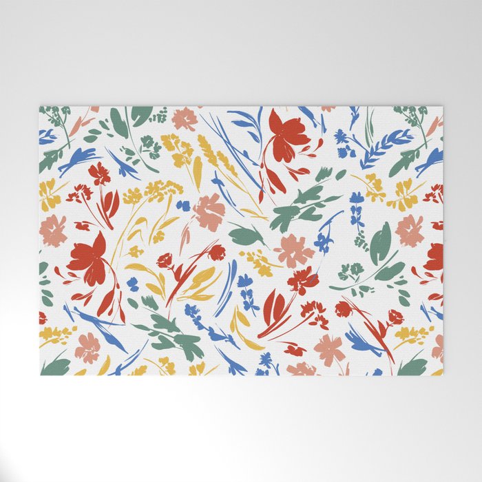 Wild colorful flowery meadow Welcome Mat Gallery Image 1