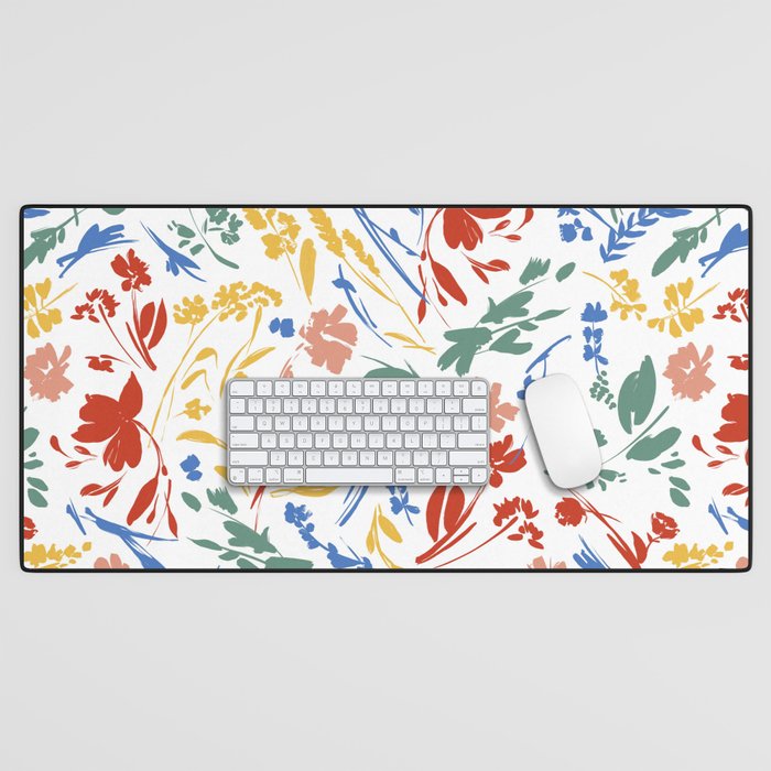 Wild colorful flowery meadow Desk Mat Gallery Image 1