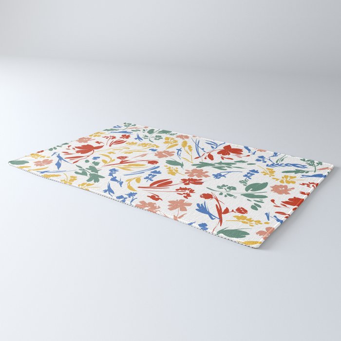 Wild colorful flowery meadow Rug Gallery Image 3