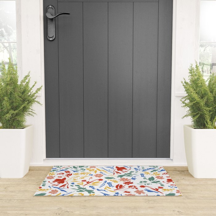 Wild colorful flowery meadow Welcome Mat Gallery Image 3