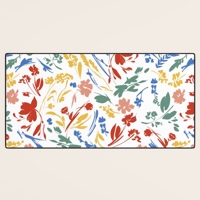 Wild colorful flowery meadow Desk Mat Gallery Image 3