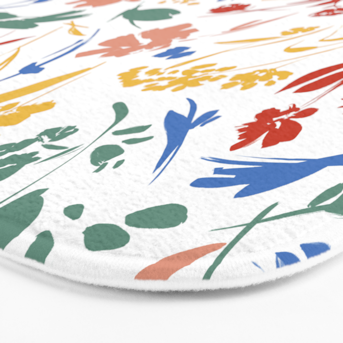 Wild colorful flowery meadow Bath Mat Gallery Image 3