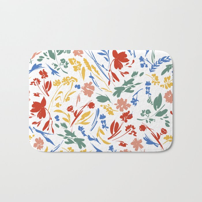 Wild colorful flowery meadow Bath Mat Gallery Image 1