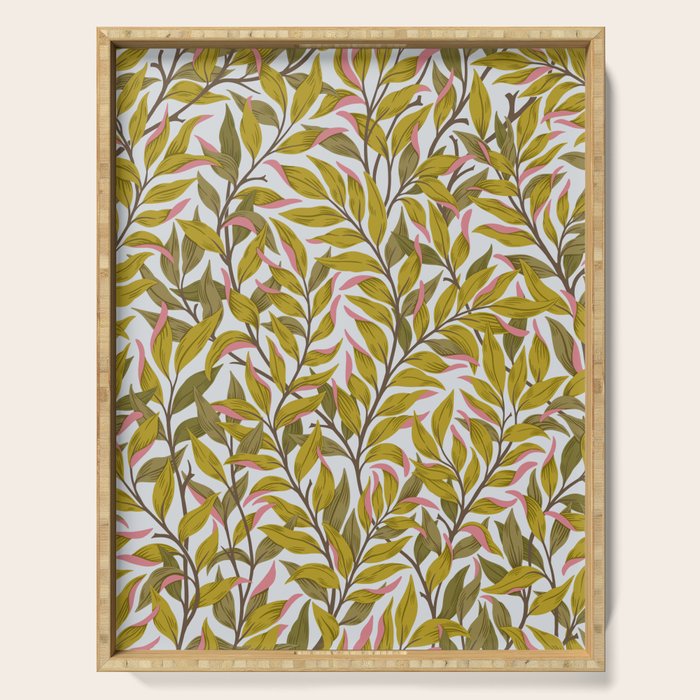 Autumn Botnica Foliage in Green Serving Tray Gallery Image 1
