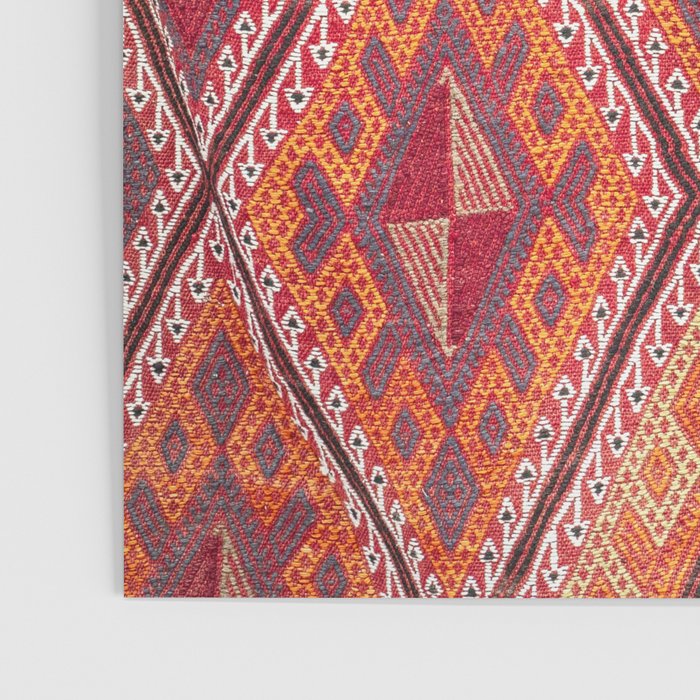 Woven Carpet | Red and Orange Oriental Design Print | Colors of Cappadocia Poster Gallery Image 3
