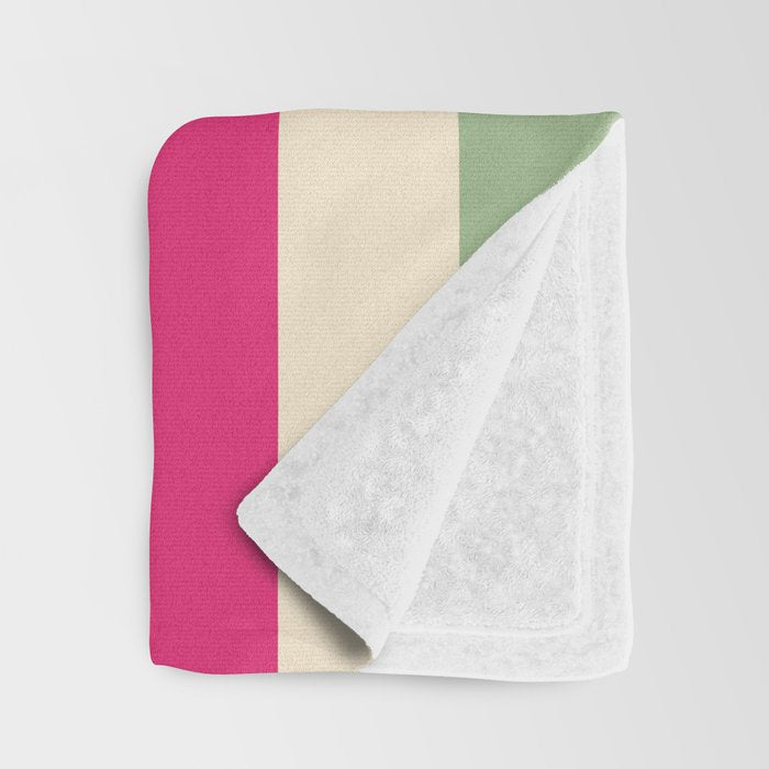 Retro French Rainbow Stripes Throw Blanket Gallery Image 3