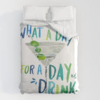 What a Day for a Day Drink - Blue & Green Palette Duvet Cover Gallery Image 6