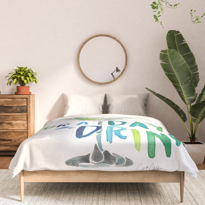 What a Day for a Day Drink - Blue & Green Palette Comforter Gallery Image 3