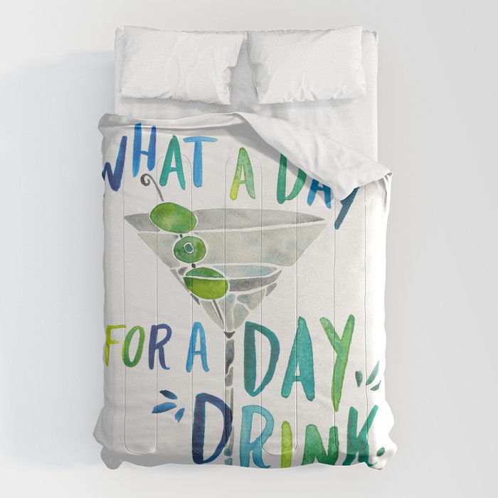 What a Day for a Day Drink - Blue & Green Palette Comforter Gallery Image 6