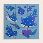 Polka dot shark Wood Wall Art Gallery Image 1