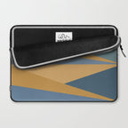Geometric Triangles IX Blue and Orange Laptop Sleeve Gallery Image 2