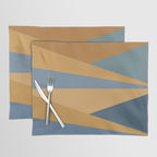 Geometric Triangles IX Blue and Orange Placemat Gallery Image 1