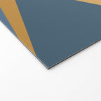 Geometric Triangles IX Blue and Orange Welcome Mat Gallery Image 2