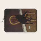 Black Cat on a Chair - Andrew L. von Wittkamp 1850-1875 Laptop Sleeve Gallery Image 1